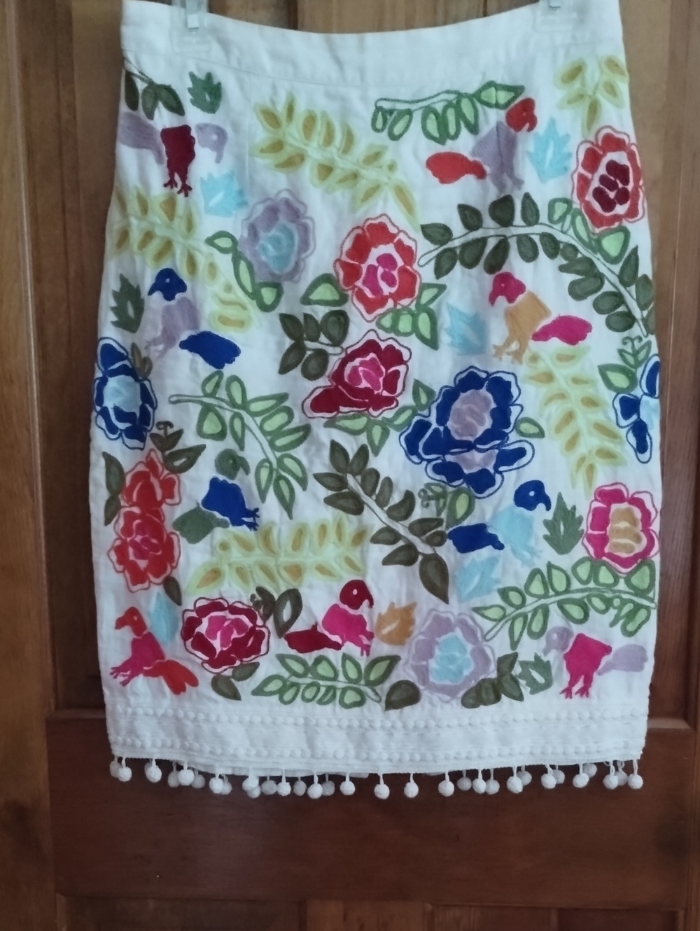 Vintage Anthropologie Skirt Beautiful Embroidery